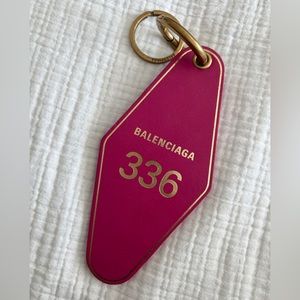 Balenciaga Oversized Hotel Key Pink Keychain - sold out!